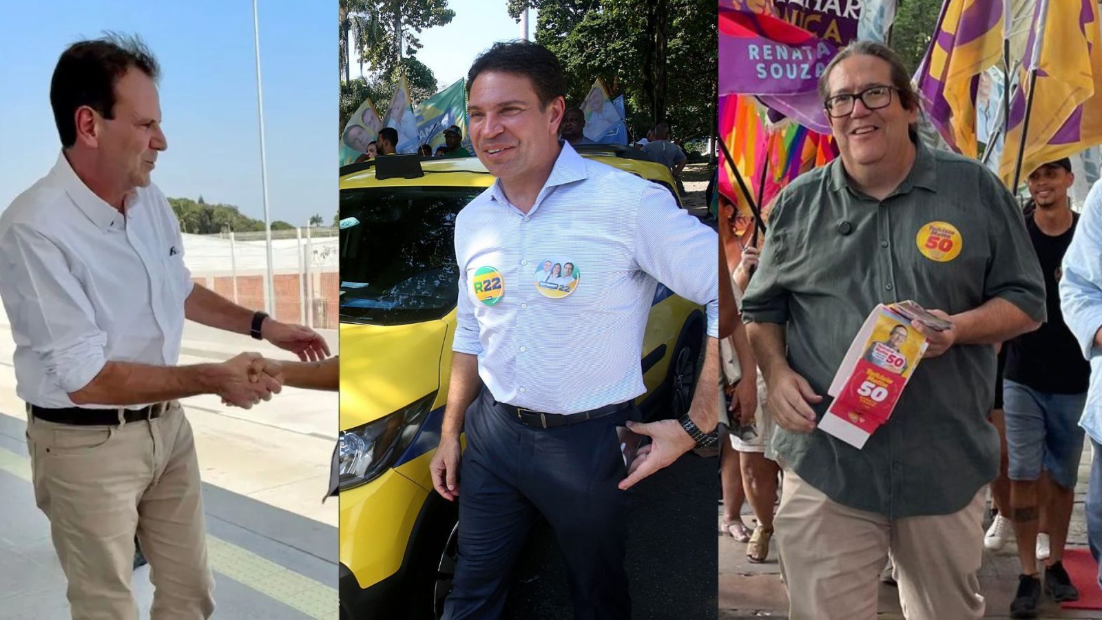Central do Brasil, calçadão: as agendas dos candidatos à Prefeitura do Rio nesta sexta (13)