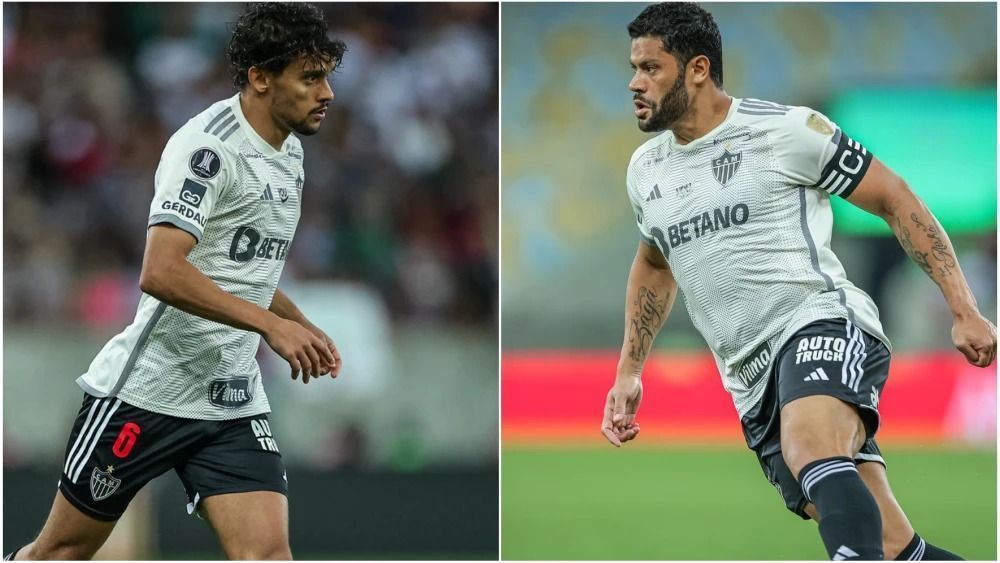 Hulk e Scarpa discutem em jogo entre Atlético-MG e Fluminense pela Libertadores