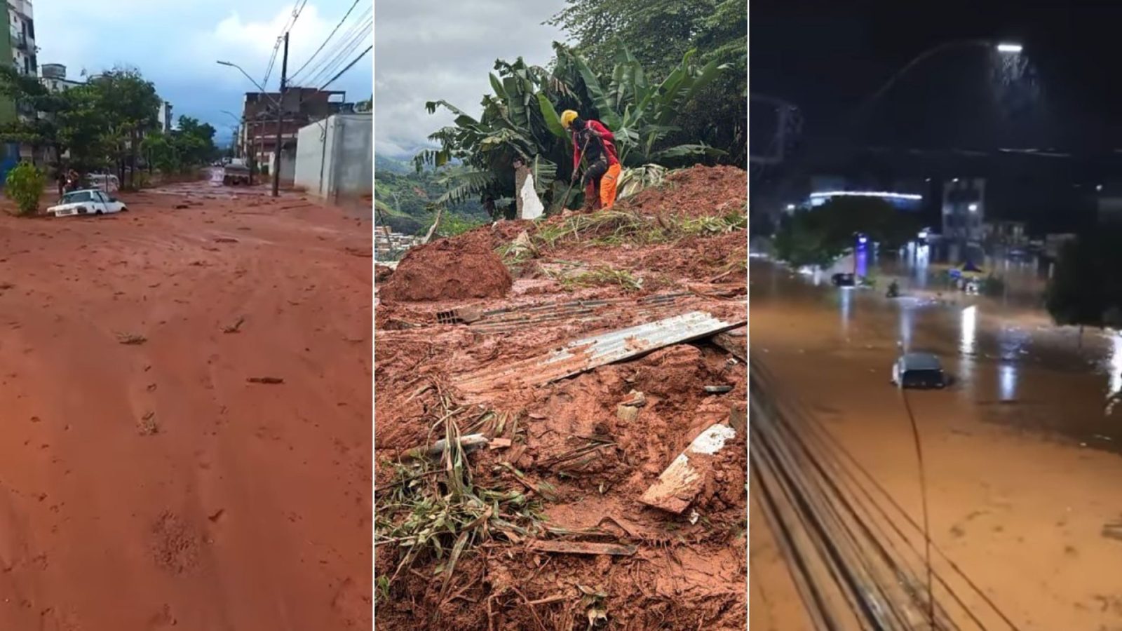 Deslizamentos em Ipatinga (MG) deixam mortos e desaparecidos, afirmam Bombeiros