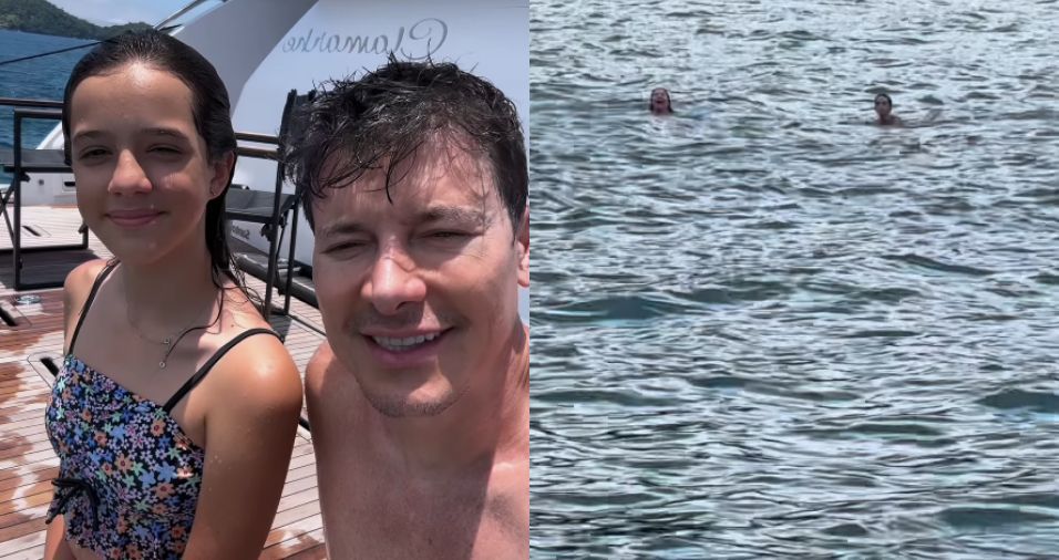 Rodrigo Faro conta que filha de 12 anos ajudou a salvar pessoa no mar: “Orgulho“