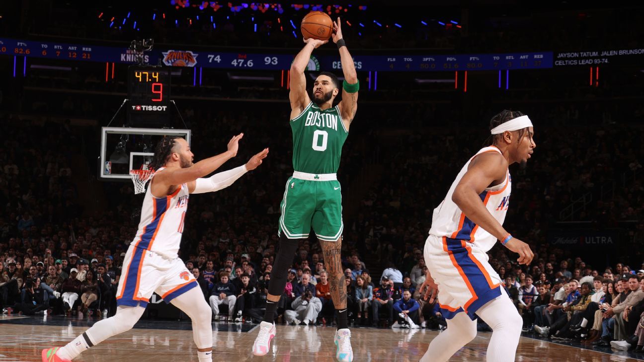 De ponta a ponta: Tatum dá show, e Celtics dominam os Knicks no Madison Square Garden