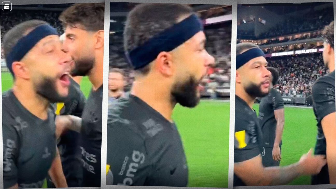 O gesto de Depay com Gustavo Henrique após ‘treta’ e classificação do Corinthians