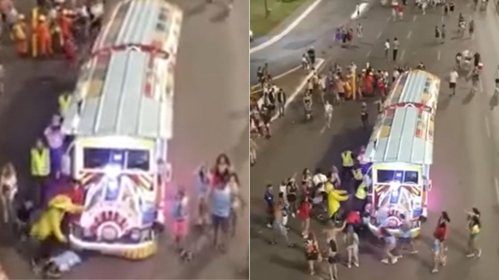 Vídeo: Homem é atropelado por “trenzinho da alegria“ no Carnaval do DF