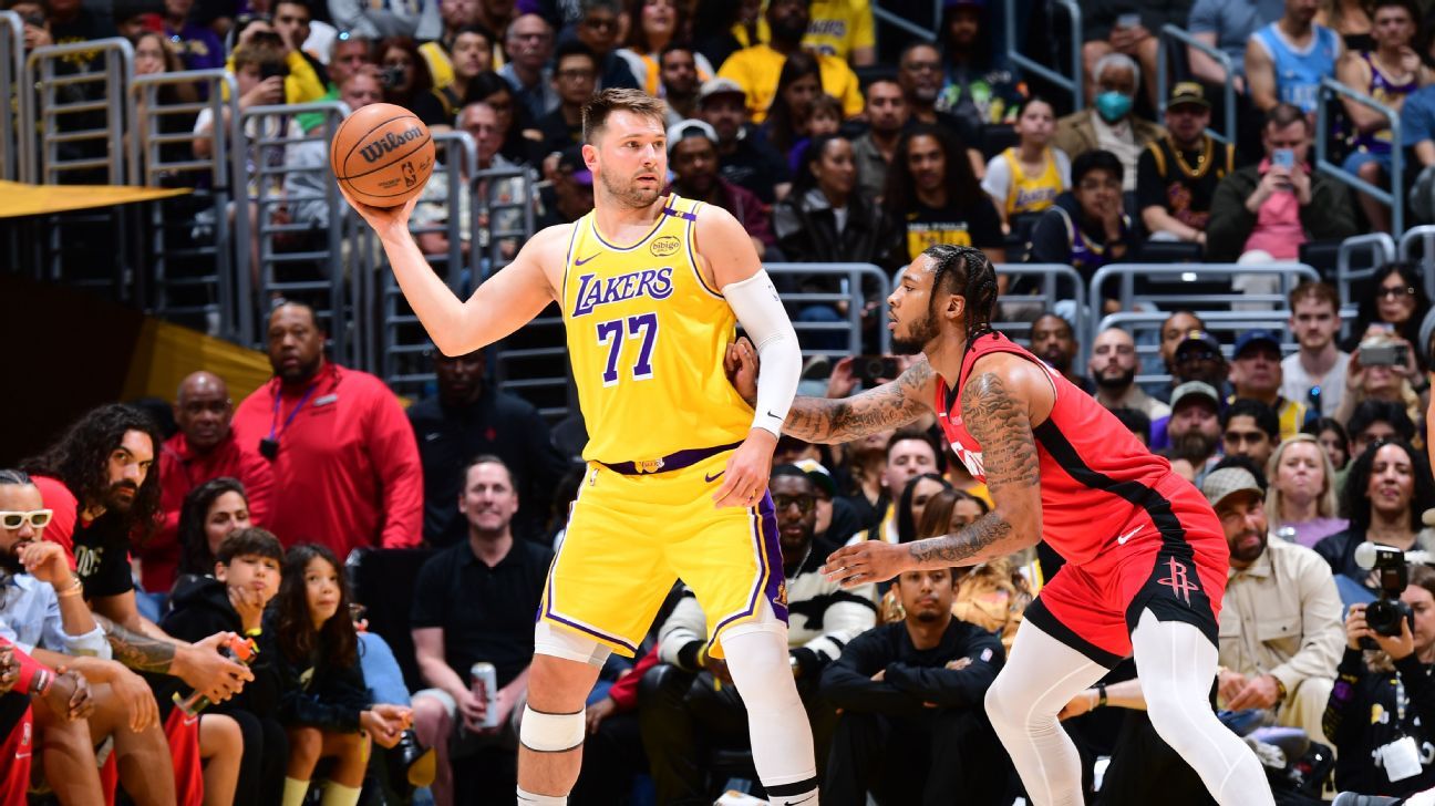 Doncic tem atuação de gala, Lakers batem os Rockets e garantem o terceiro lugar no Oeste