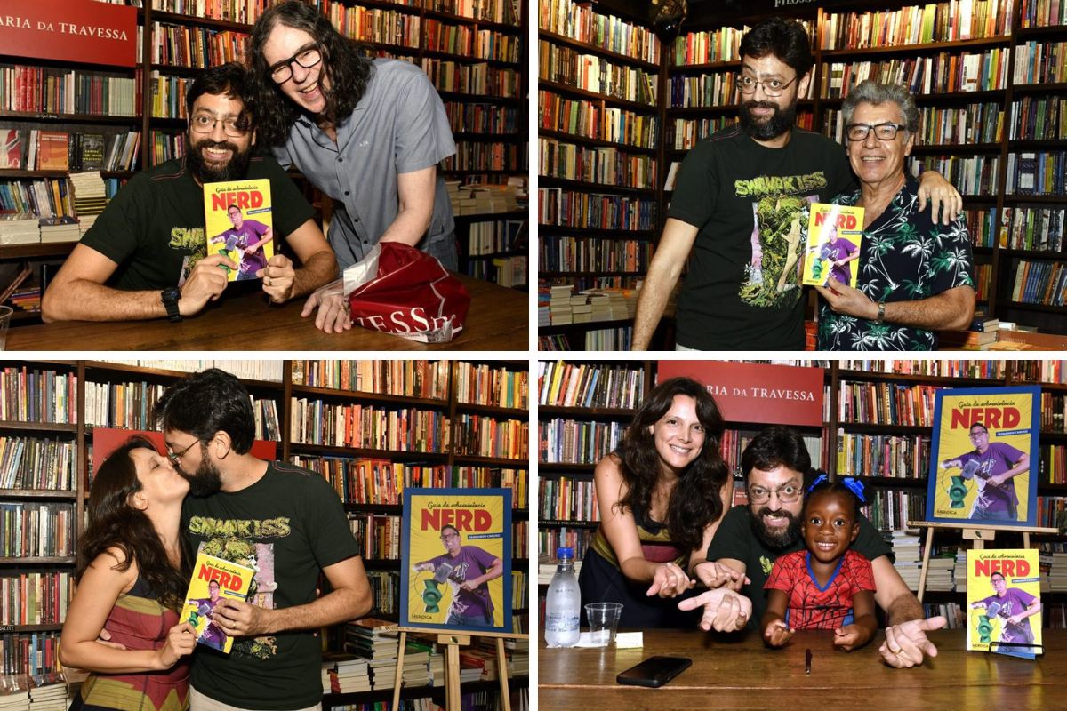 Fernando Caruso lança livro e recebe fãs e amigos