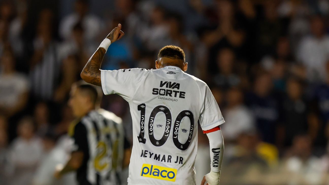 Neymar sente nova lesão e sai chorando muito de Santos x Atlético-MG