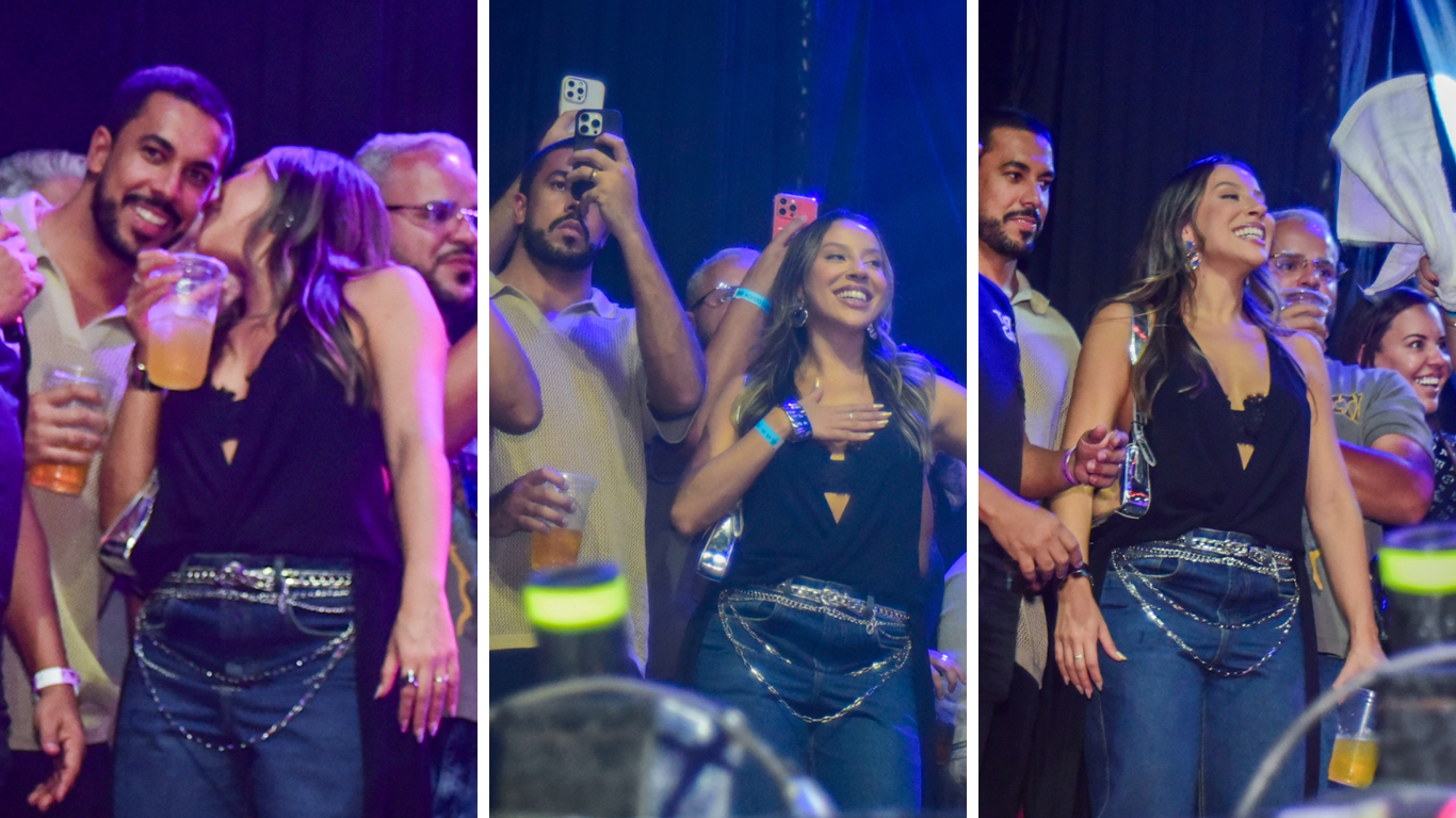 Fora do BBB, Renata curte show ao lado de Maike; veja