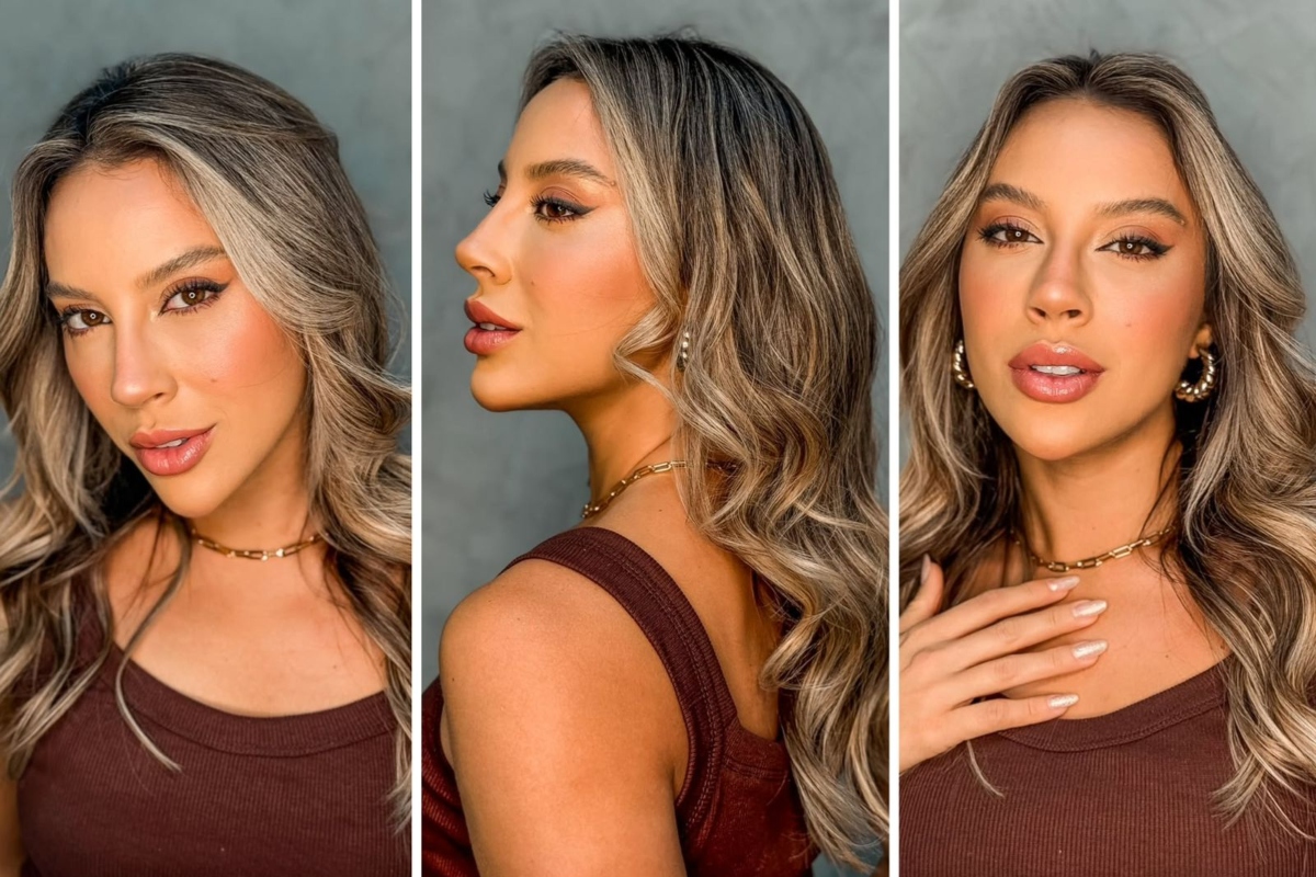 Renata Saldanha exibe novo visual e encanta
