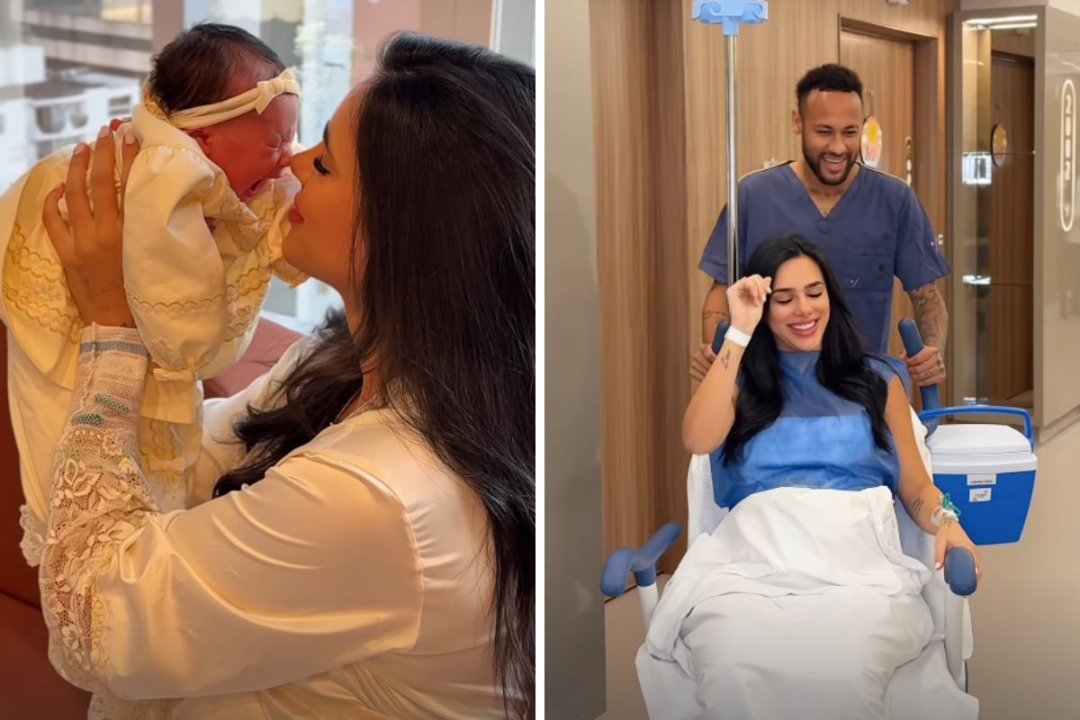 Bruna Biancardi publica vídeo inédito do nascimento de Mel com Neymar