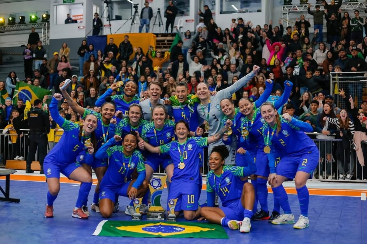 Brasil supera a retranca da Colômbia e conquista o tri em Xanxerê