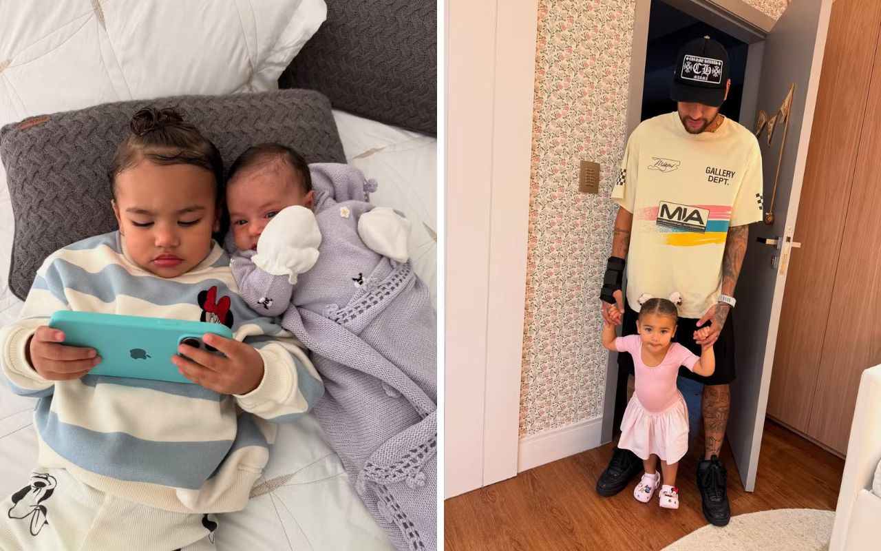 Bruna Biancardi posta fotos com Neymar, Mavie e Mel- OFuxico