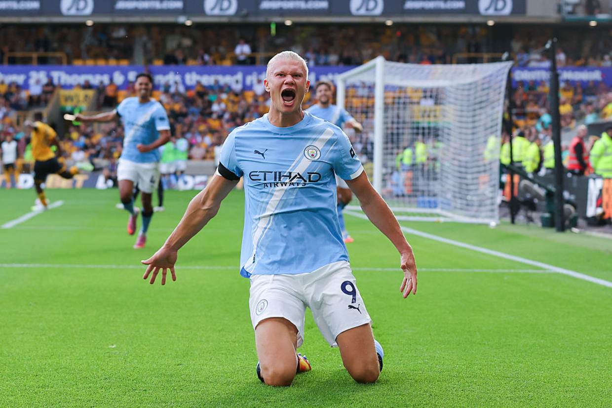 Com dois de Haaland, City abre Premier League com goleada sobre Wolverhampton