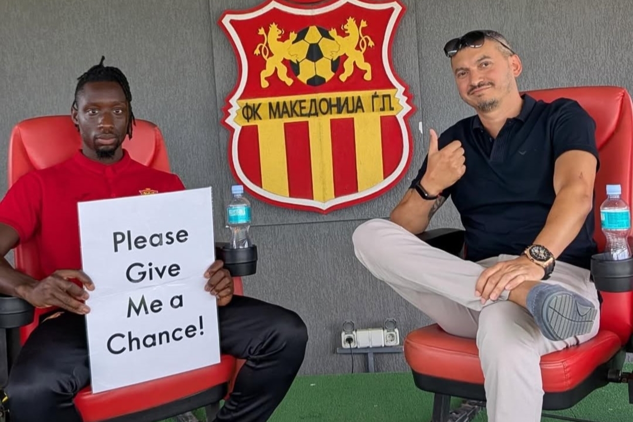 Contratado pela perseverança, francês acampa na frente do estádio e ganha oportunidade na Macedônia do Norte