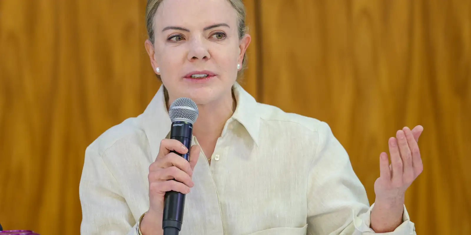 Gleisi divulga apoio a presidenta do México, alvo de assédio