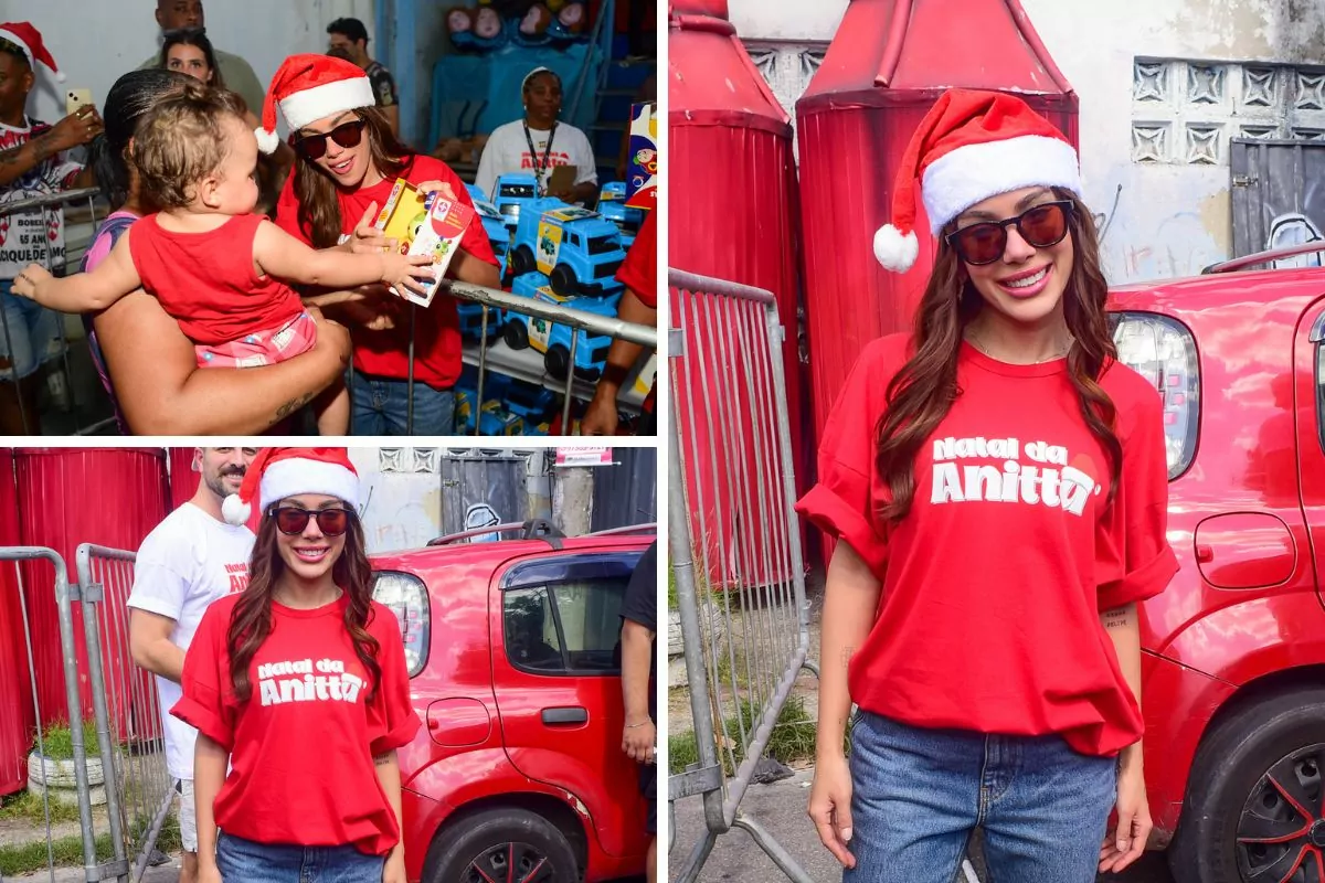 Anitta faz Natal antecipado para comunidade de Honório Gurgel