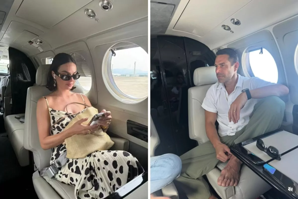 Isis Valverde e Marcus Buaiz estreiam jato milionário no Natal