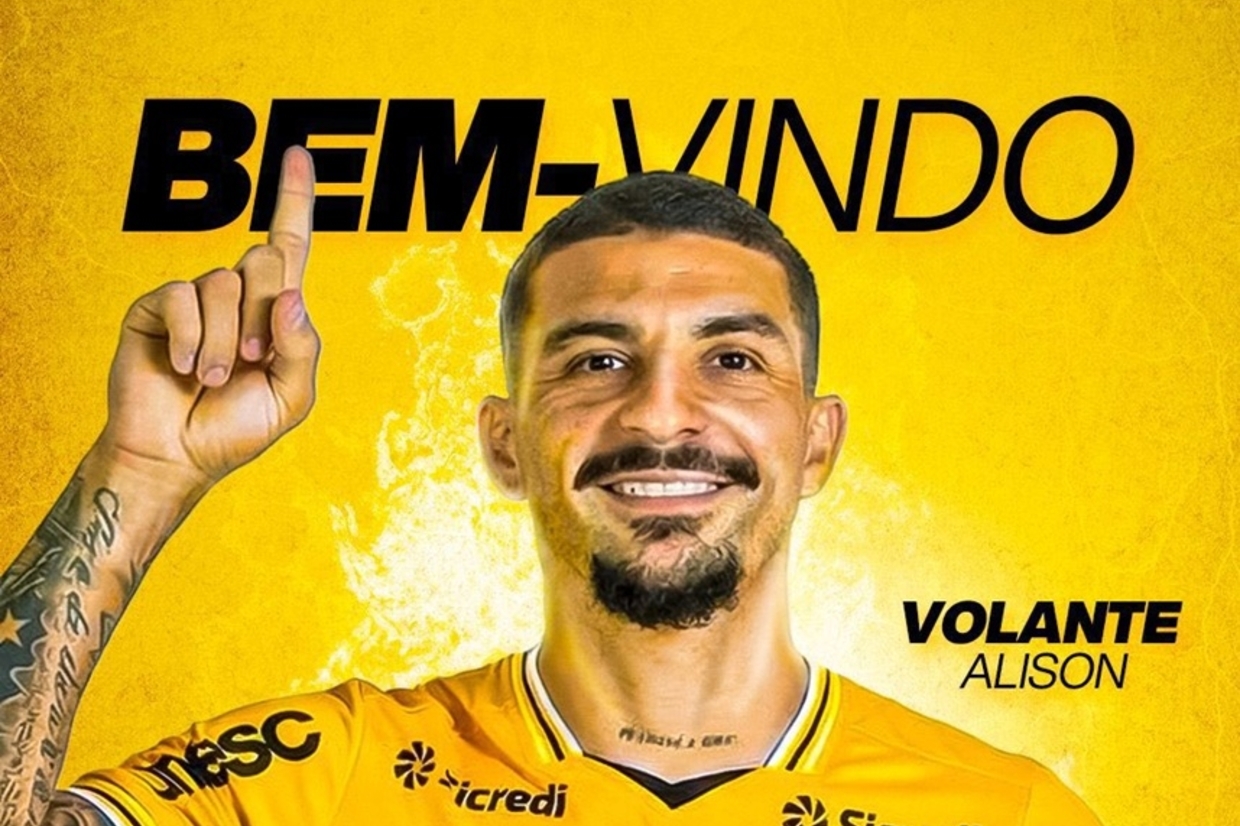 Volante Alison, ex-Santos, é anunciado pelo Criciúma para 2026