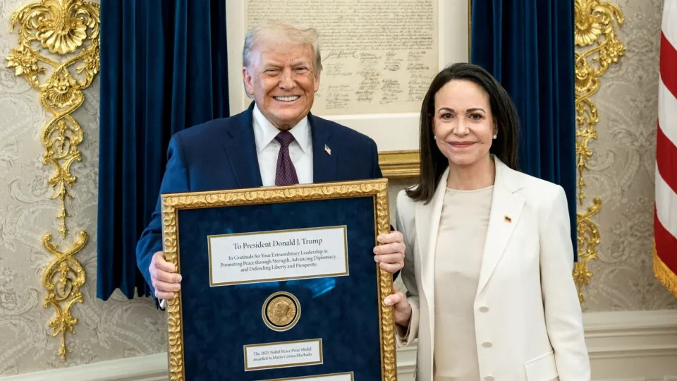 Após encontro com Trump, María Corina afirma que será presidente da Venezuela ‘na hora certa’