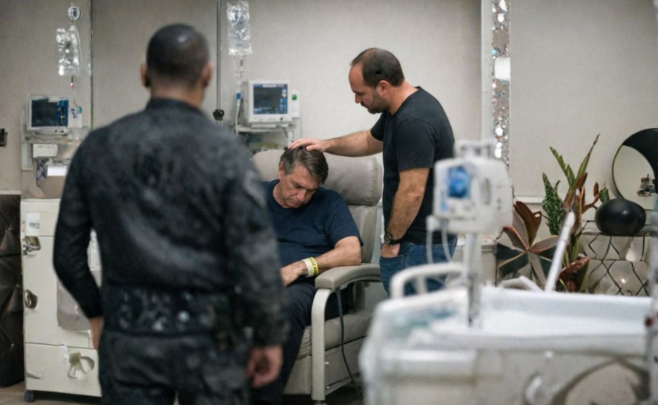 Hoje foi um dos dias mais difíceis, diz Carlos após visitar Bolsonaro