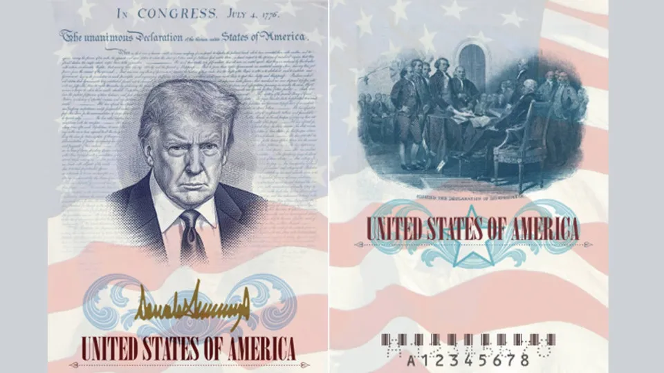 EUA vão emitir passaportes comemorativos com rosto e assinatura de Trump