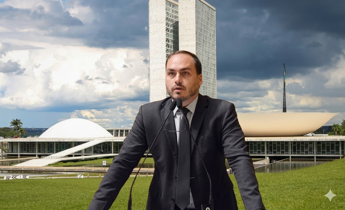 Carlos Bolsonaro defende congresso forte e alinhado para salvar a democracia brasileira