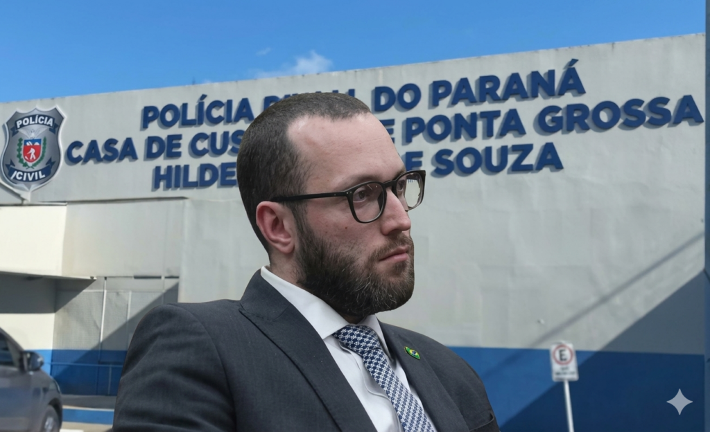 Deputado Filipe Barros visita Filipe Martins e denuncia tratamento desumano na prisão