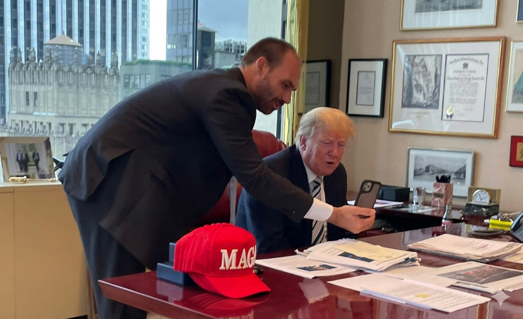 Eduardo relembra visita a Trump em 2021