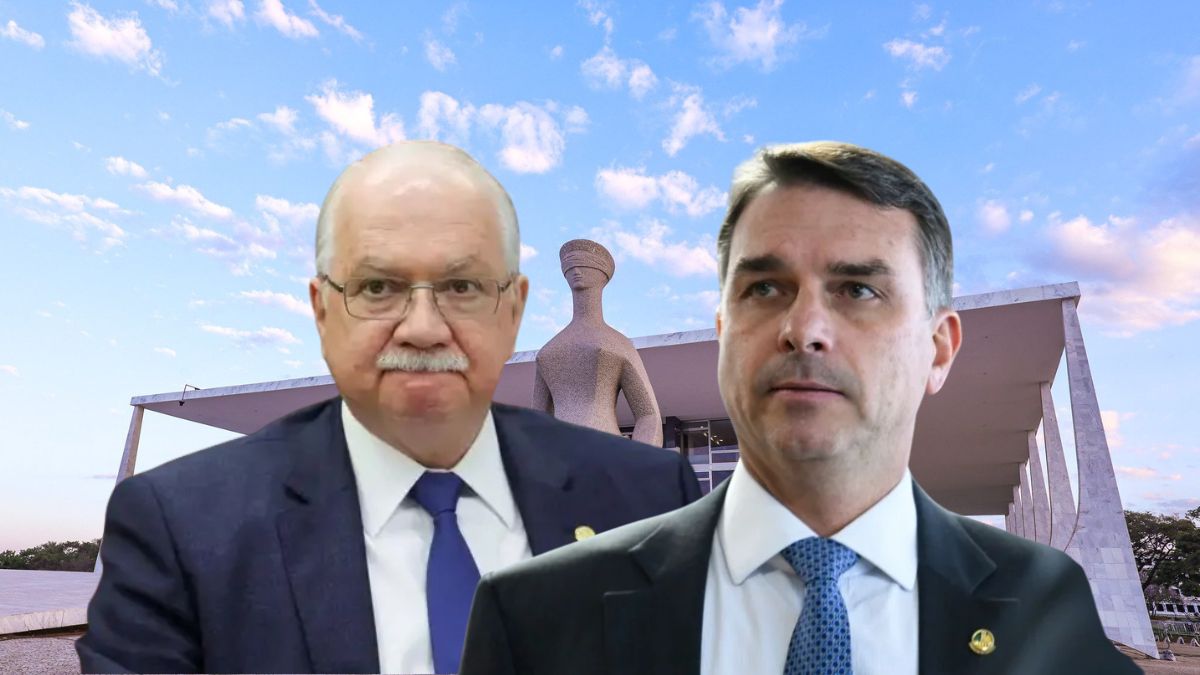 Em encontro com Fachin, Flávio Bolsonaro defende paz entre os poderes