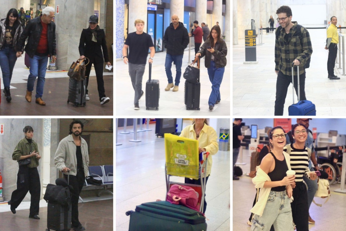 Famosos movimentam aeroporto e flagrantes chamam atenção