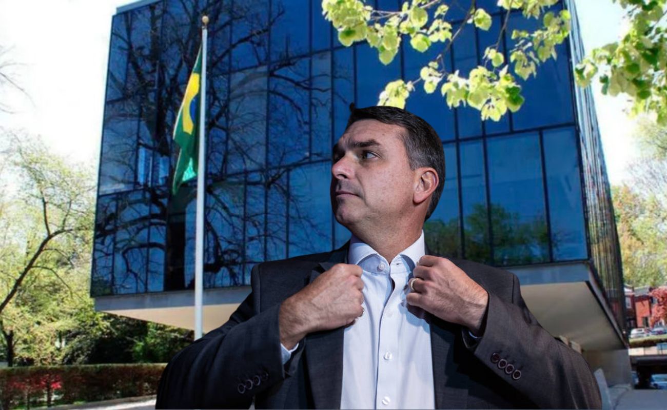 Flávio solicita embaixada do Brasil em Washington para coletiva após reunião com Trump