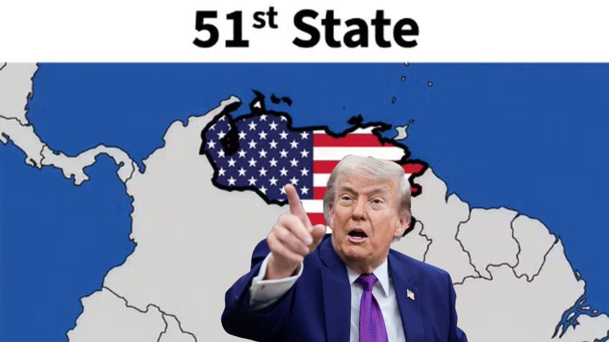 Trump coloca esquerda no lugar e divulga mapa da Venezuela como 51 estado dos EUA