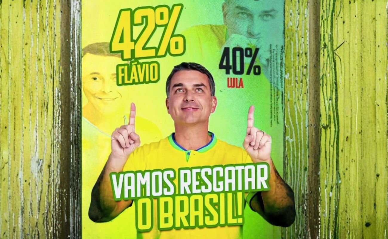 Flávio Bolsonaro à frente de Lula no 2º turno com 42% a 40%