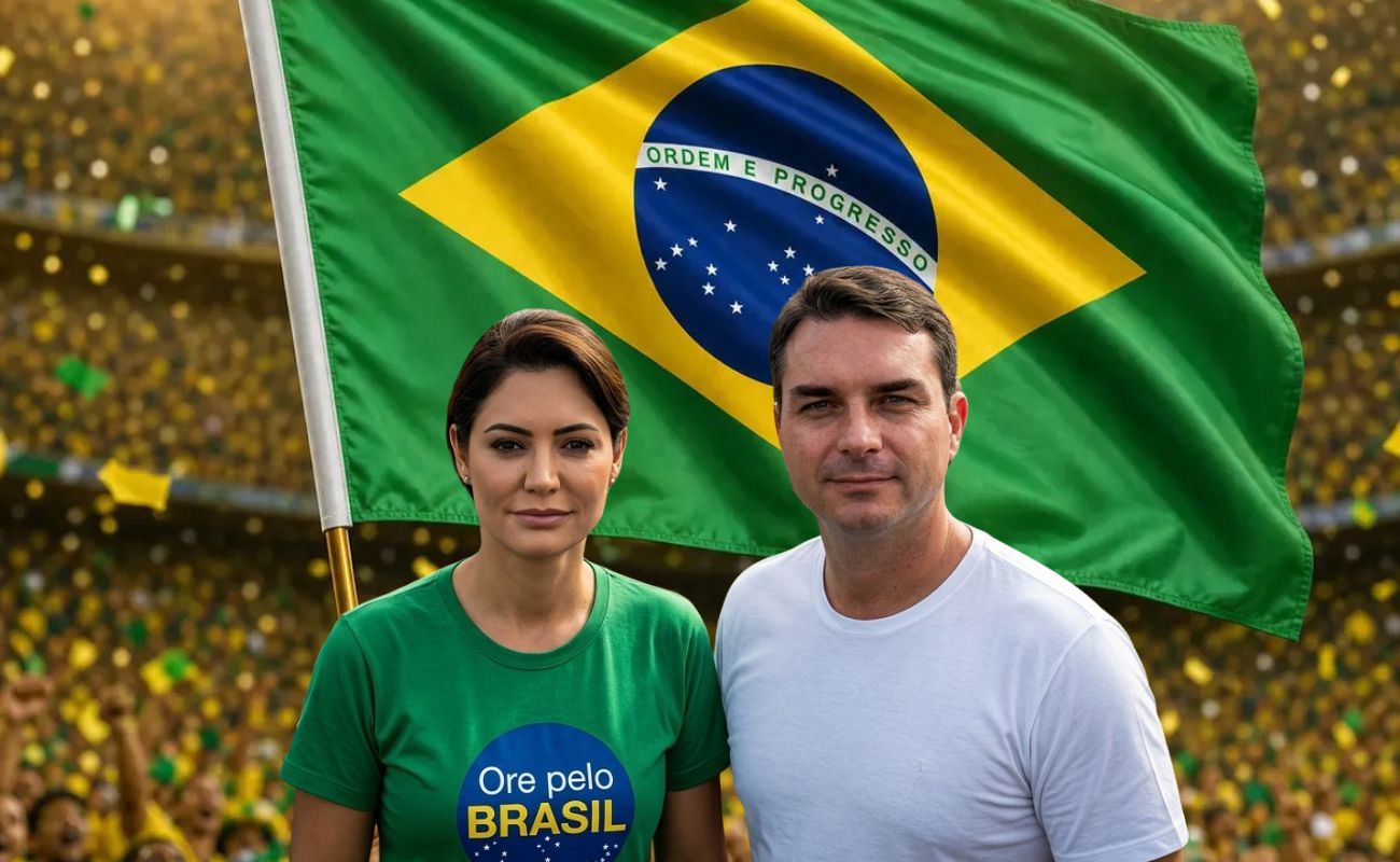 Michelle posta mensagem para tentar esclarecer suas falas sobre Flávio Bolsonaro