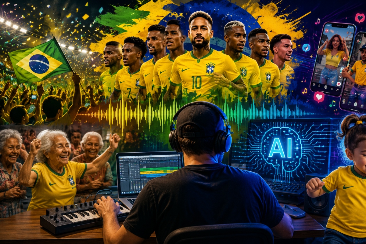 Música criada com IA supera 1 bilhão de plays e vira hino da Copa