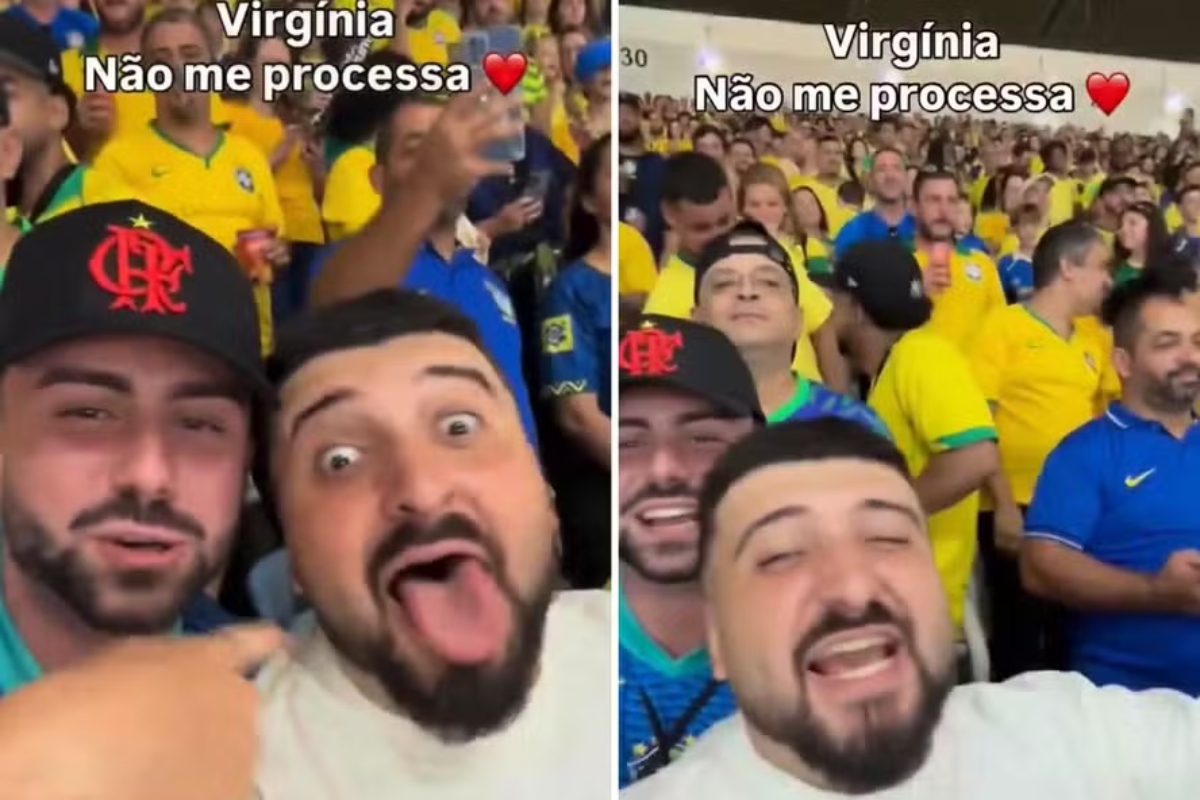 Torcedor que puxou xingamentos pede desculpas a Virginia