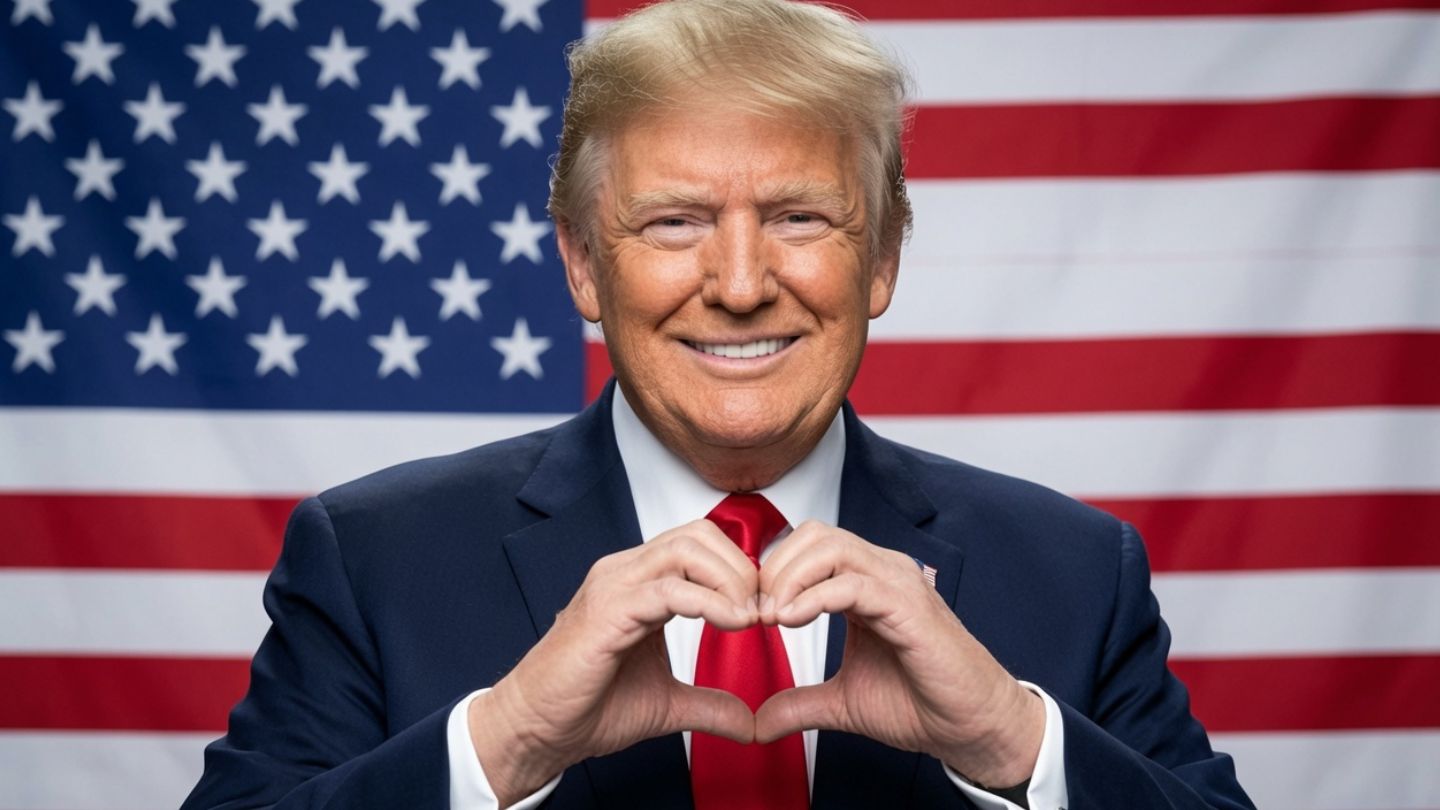 Trump compartilha vídeo gerado por IA com a mensagem “Todos amam Trump”