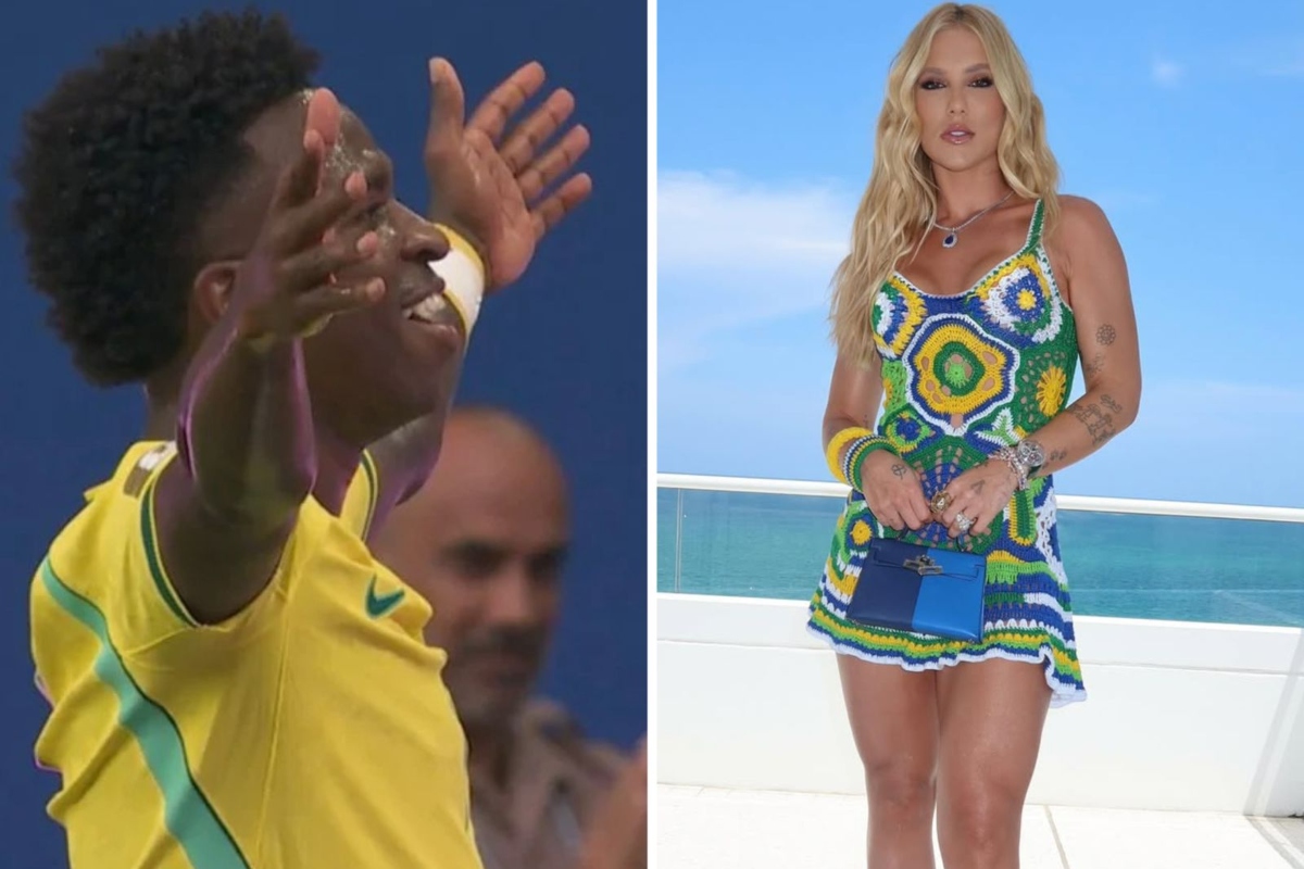 Virginia vibra com gols de Vini Jr. e arrasa com look milionário