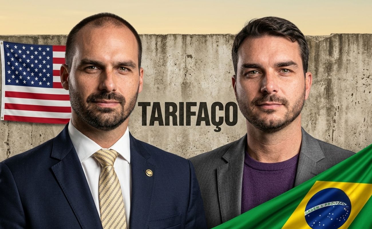 Eduardo e Flávio Bolsonaro representam Brasil em audiência nos EUA sobre tarifaço de Trump