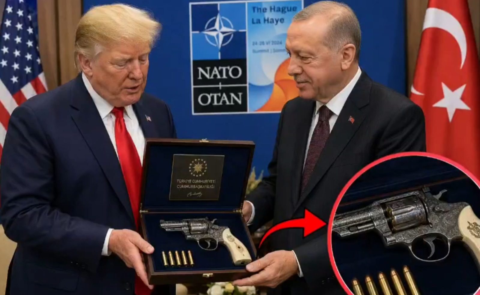 Erdogan presenteia Trump e demais líderes mundiais com armas e munições de produção especial