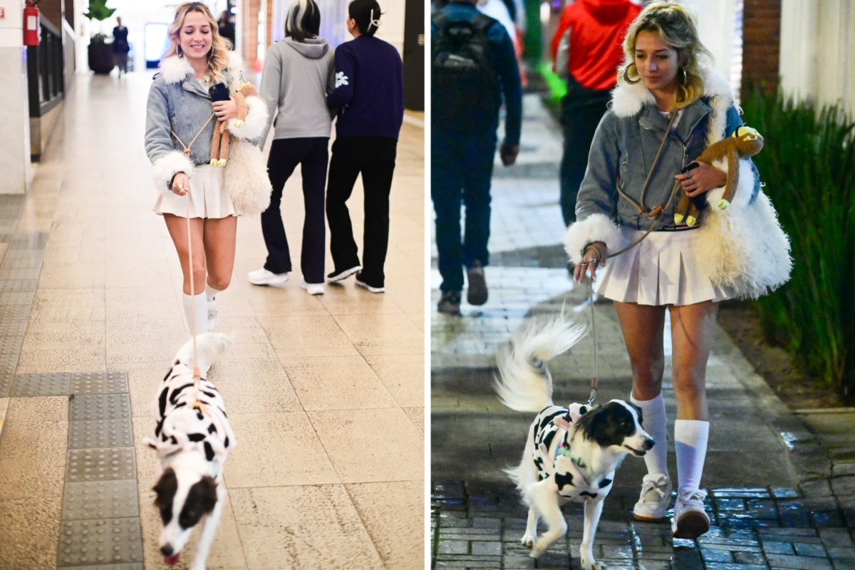 Ex-BBB Samira passeia com Lindolfo em shopping de São Paulo