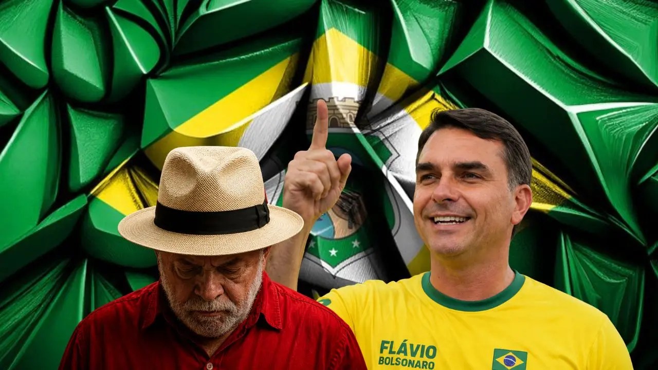 No Ceará Flávio Bolsonaro diz que PT vai para lata do lixo