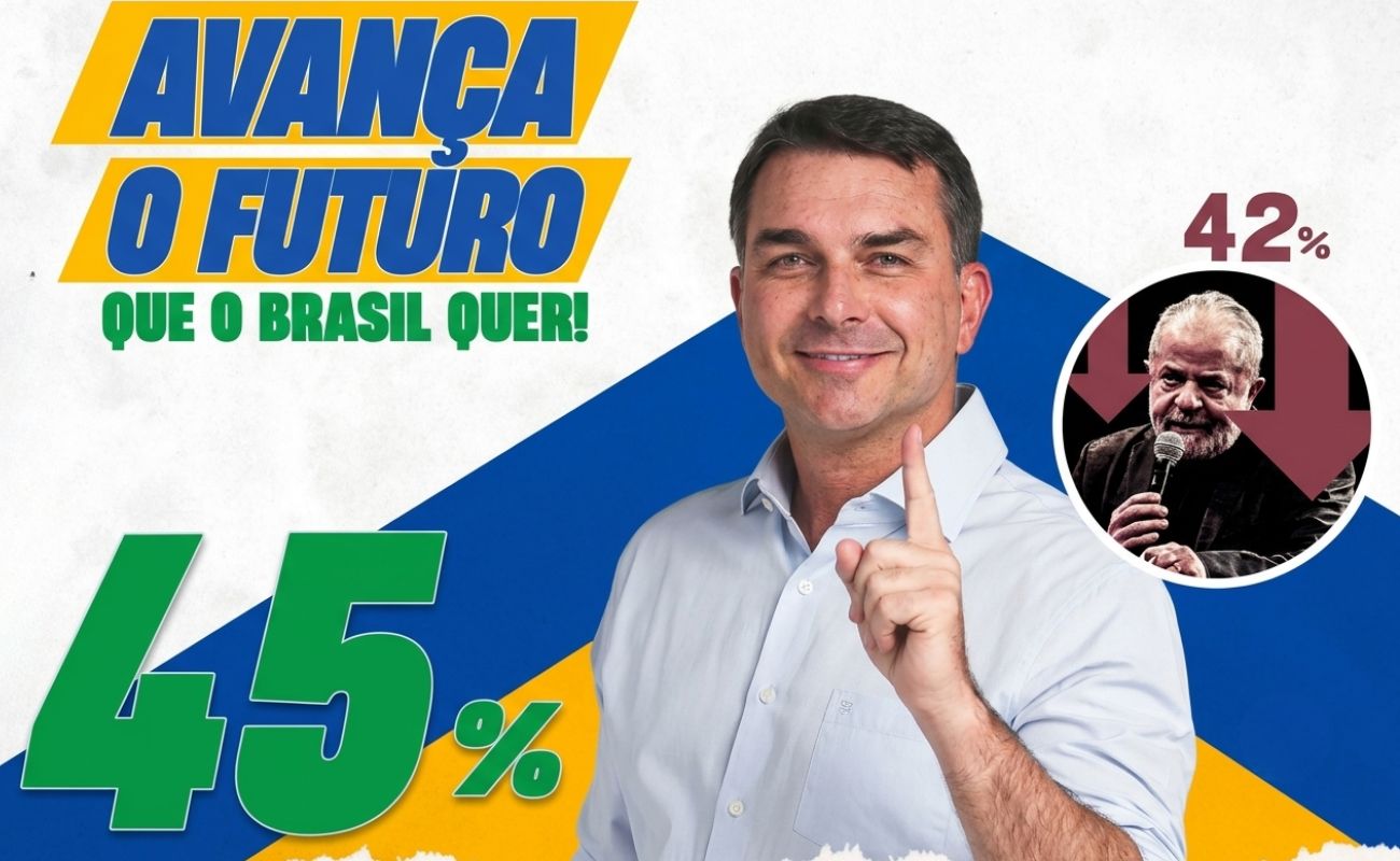 Pesquisa mostra Flávio Bolsonaro com 45% e Lula com 42% em simulação de 2º turno para 2026